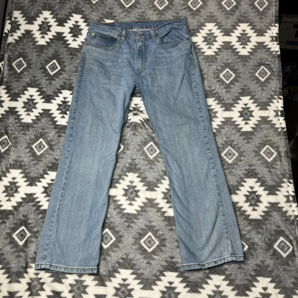 Levis 527 Slim Bootcut Jeans Mens 34x30 Blue Denim Pants Medium Wash